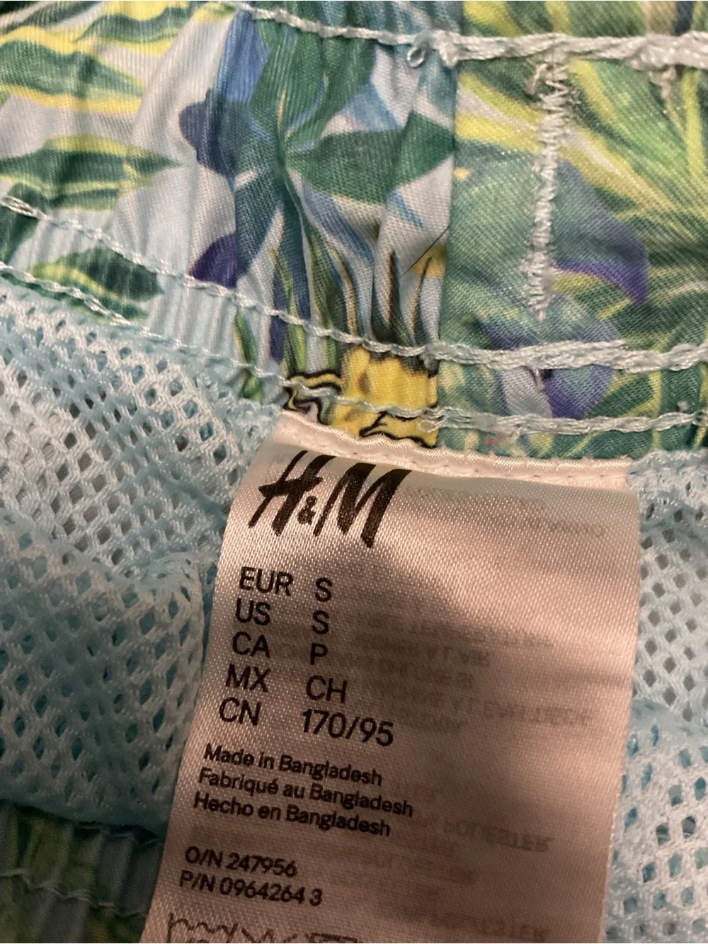 H&M Light Blue SpongeBob & Patrick Tropical Swim Trunks